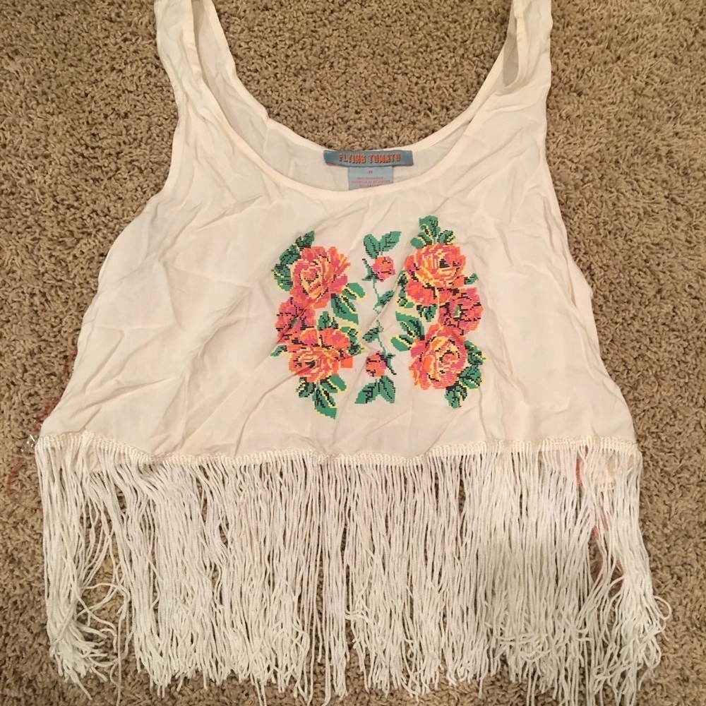 🏆 Flying tomato fringe flower top